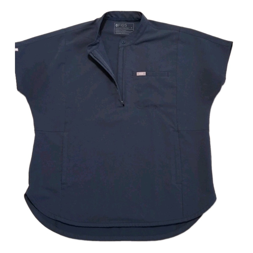 FIGS Scrub Top Montex Dark Harbor Mock Neck Technical Collection Size Medium